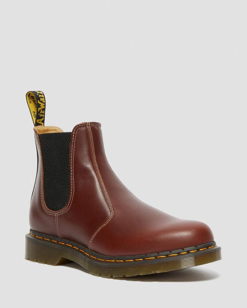 Botines Chelsea Dr Martens 2976 Abruzzo Cuero Hombre Marrom Negros | MX 326NWY